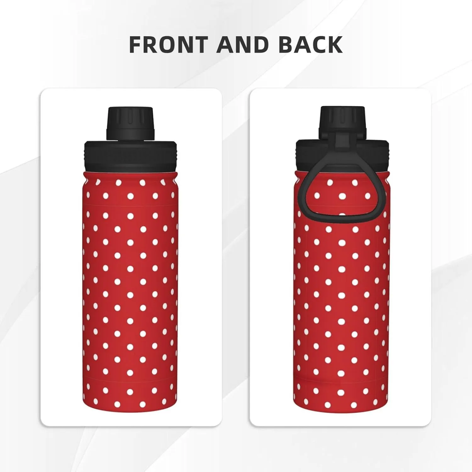 Big White Dot 18oz Sports Insulated Bottle For Outdoor Activities,Your Ideal Companion Staying Hydrated