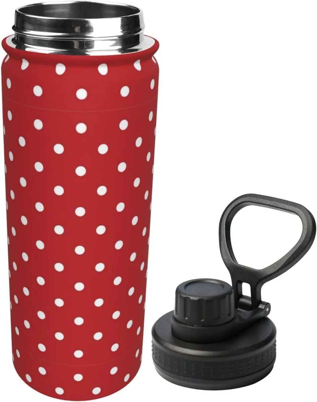 Big White Dot 18oz Sports Insulated Bottle For Outdoor Activities,Your Ideal Companion Staying Hydrated