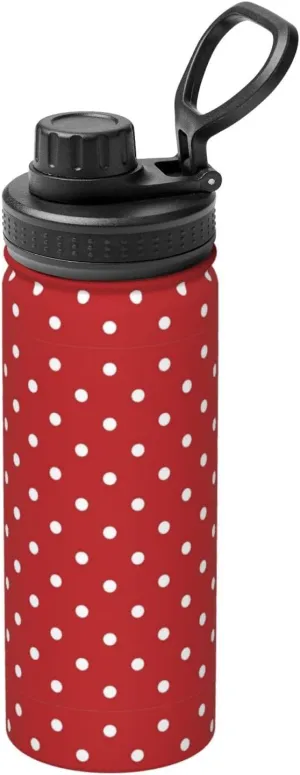 Big White Dot 18oz Sports Insulated Bottle For Outdoor Activities,Your Ideal Companion Staying Hydrated