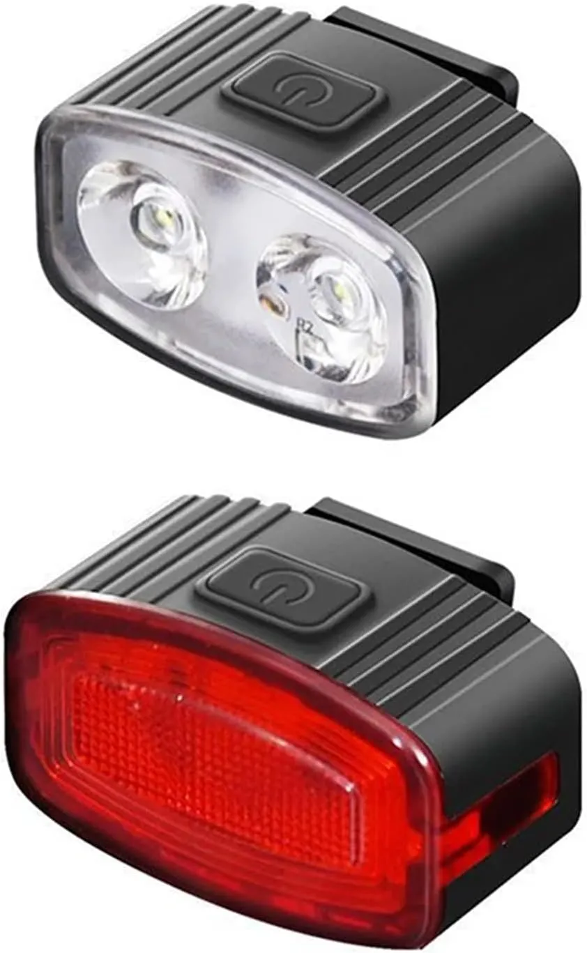 Bike Light Set 1PC Bike USB Charge Headlight Light Waterproof Cycling Bicycle 6 Modes Front Rear Light Set Taillight Lantern Bike Parts Bicycle Light(A3)