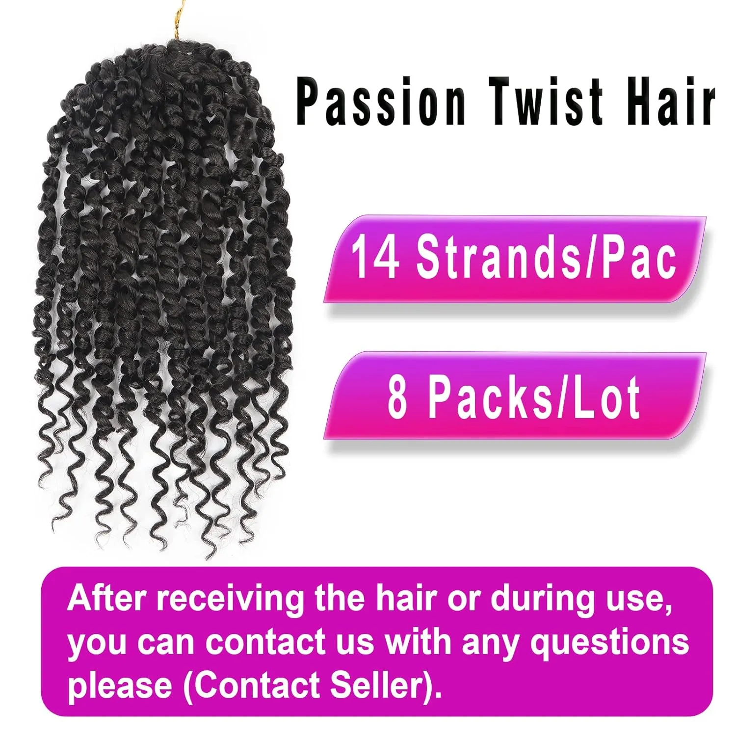 Bileaf Pre-twisted Passion Twist Crochet Hair 10 Inch 8 Packs Crochet Passion Twist, Pre Looped Short Passion Twist Hair Crochet Braids Bohemian Crochet Hair for Women and Kids #1