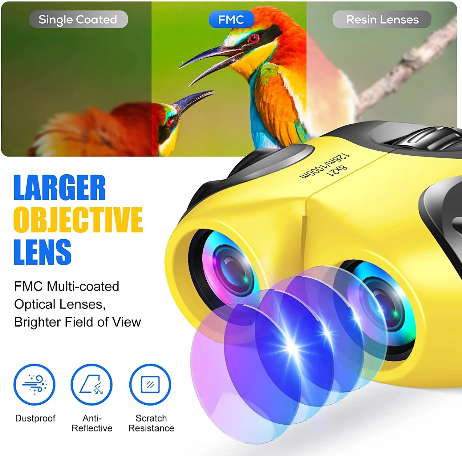 Binocular for Kids, Compact High Resolution Shockproof Binoculars
