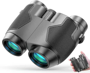 Binoculars 12x25 for Adults and Kids Low Light Vision Binoculars Compact Binocular Large Eyepiece Waterproof Binocular Wide Field of View for Bird Watching,Hiking,Hunting,Concert with Carrying Bag