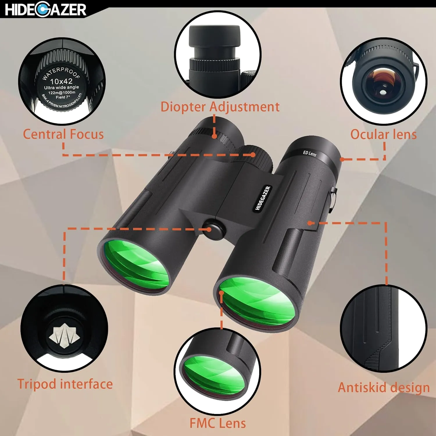 Binoculars for Adults and Kids, Compact Binoculars High Powered,Large View Binoculars Low Light Night Vision，Hunting Binoculars for Birds Watching,Sightseeing,Travel,Concert,Outdoor Sports
