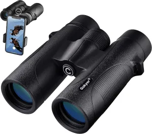 Binoculars for Adults High Powered: 12x42 HD Zoom Binocular for Bird Watching Hunting - Powerful Lightweight Waterproof Binoculars with Phone Adapter for Travel Cruise Ship Stargazing Hiking