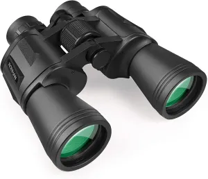 Binoculars for Adults High Powered, Military Compact HD Professional/Daily Waterproof 20x50 Binoculars for Bird Watching Travel Hunting Football Games Stargazing with Carrying Case & Strap