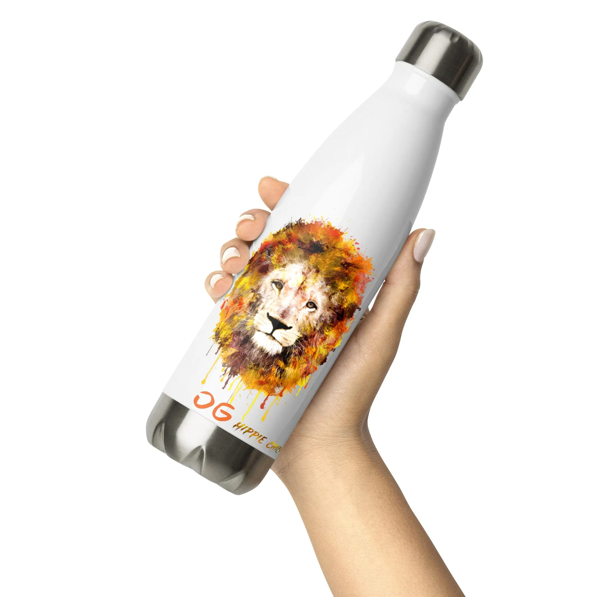 Black/White Stainless Steel Water Bottle