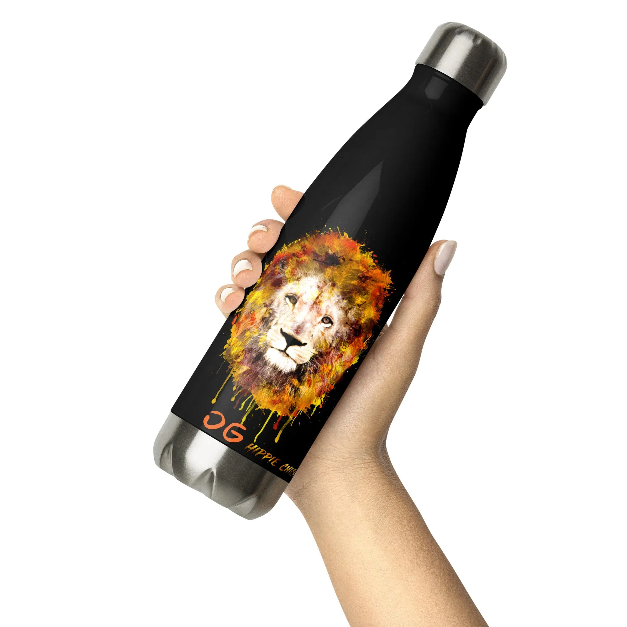 Black/White Stainless Steel Water Bottle