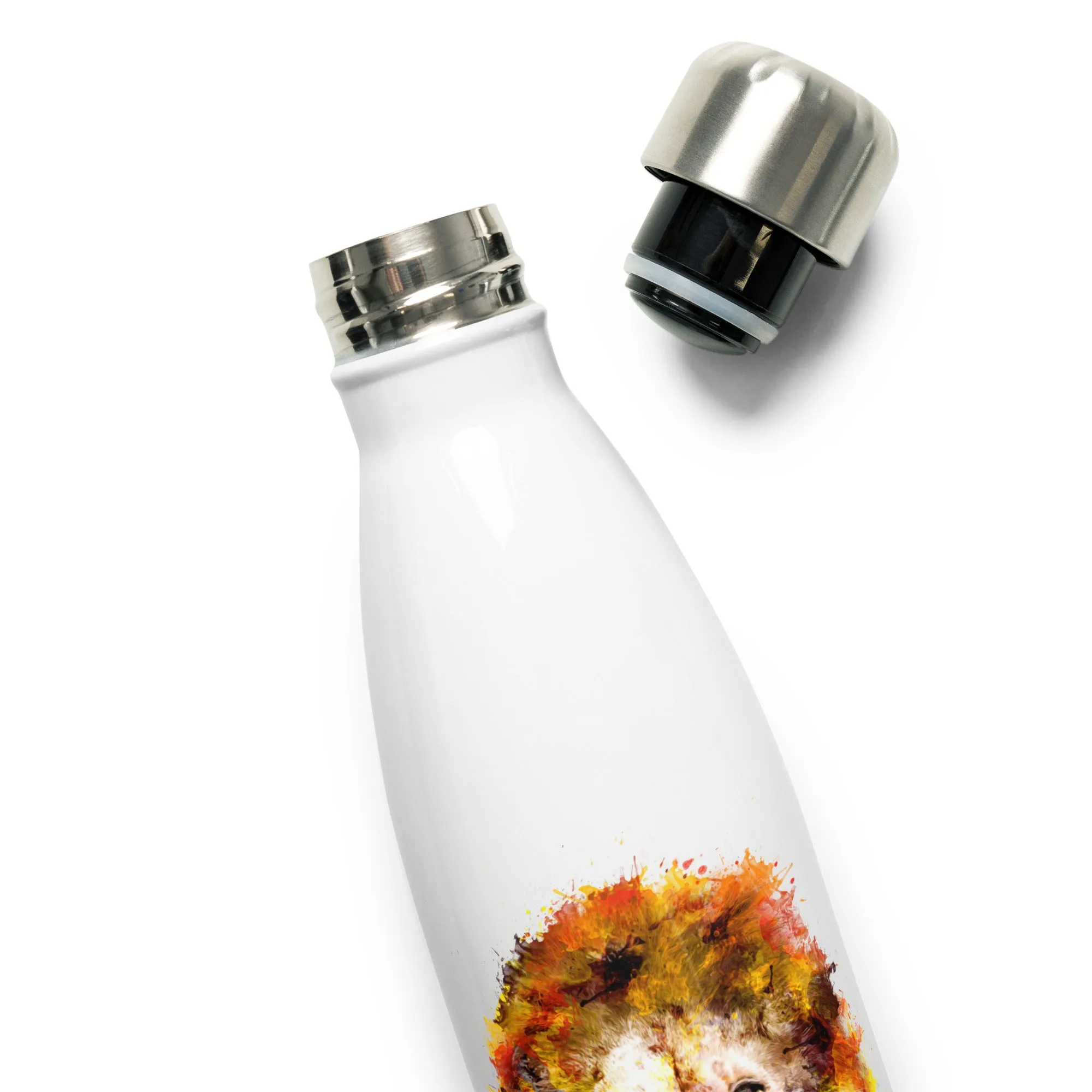 Black/White Stainless Steel Water Bottle