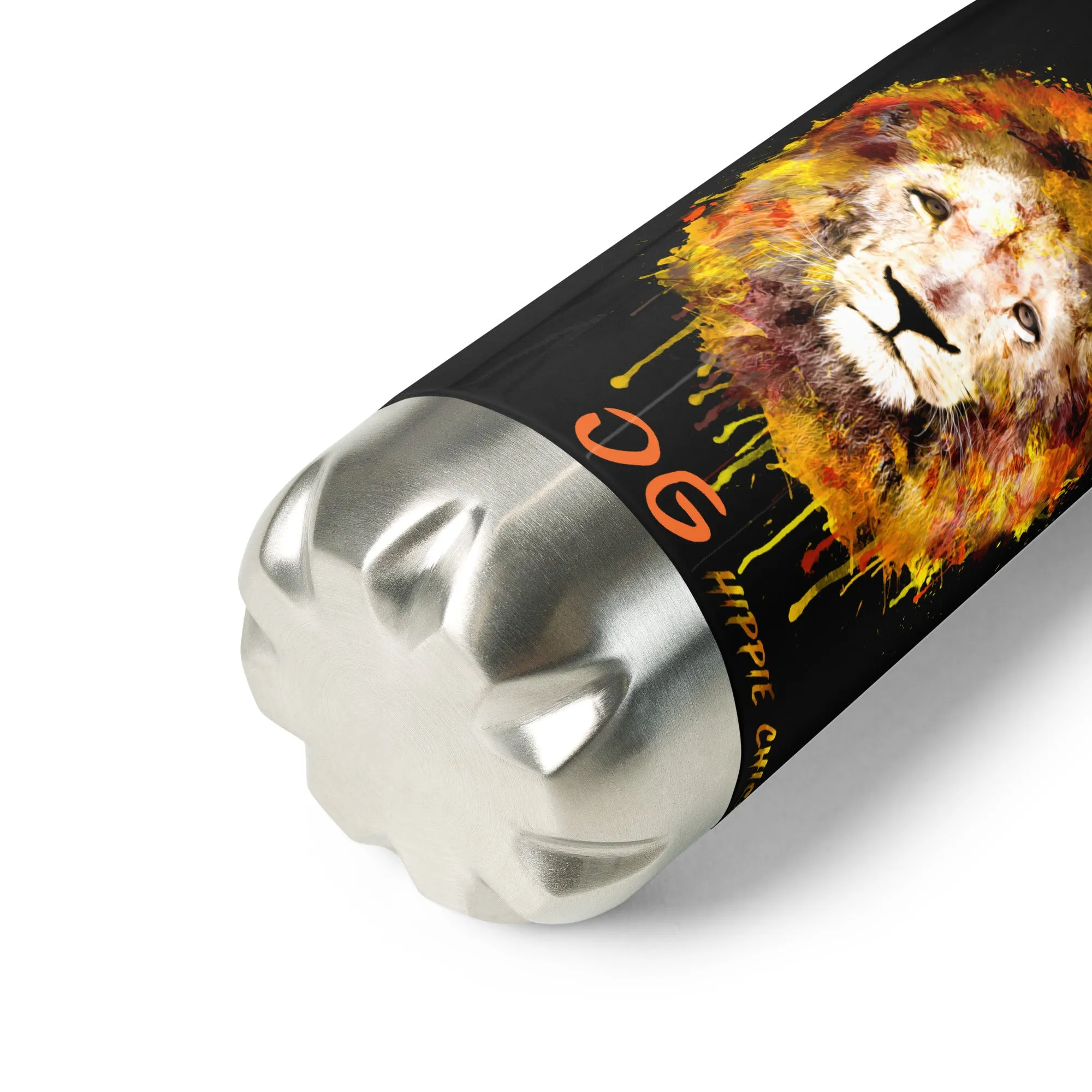 Black/White Stainless Steel Water Bottle