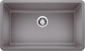 BLANCO 442536 Precis Single Bowl-Metallic Gray 30" Kitchen Sink