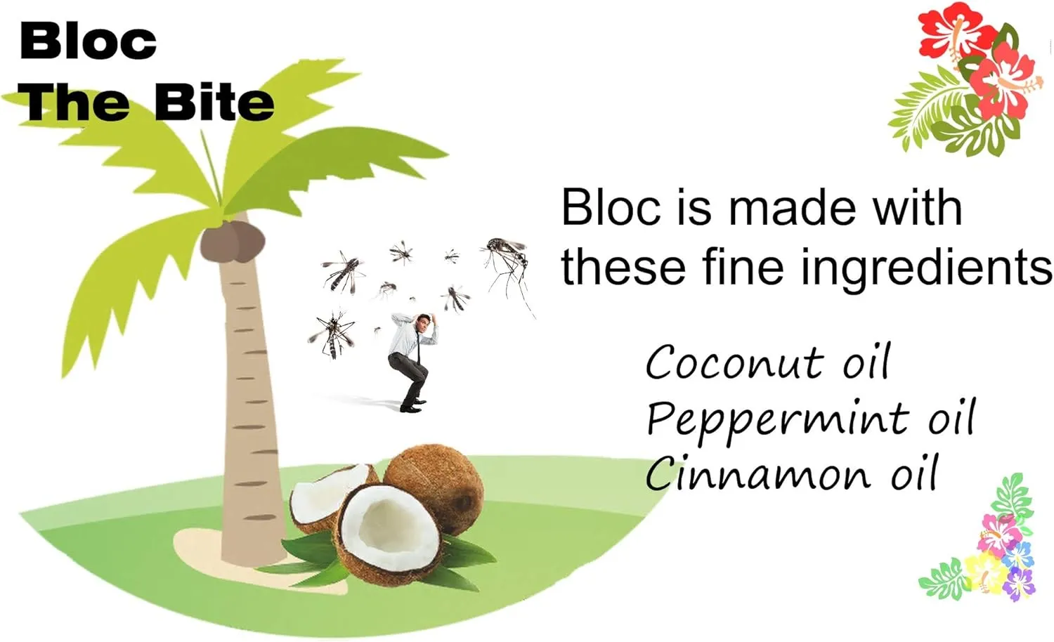 Bloc Mosquito Repellent 3 Pack Travel Size-Natural Ingredients- Help Keep Insects Off You. Safe for Kids & Adults. Tested in The Jungles of Hawaii