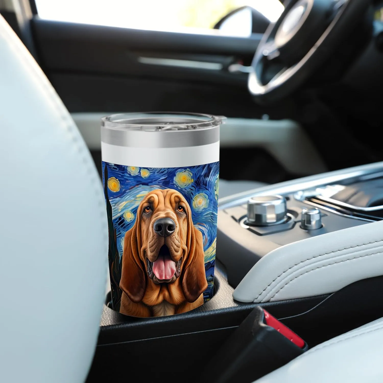 Bloodhound Tumbler Starry Night Water Bottle Travel Stainless Steel Insulated Tumbler