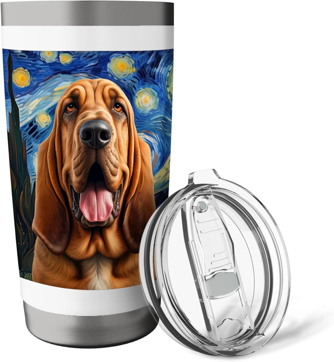 Bloodhound Tumbler Starry Night Water Bottle Travel Stainless Steel Insulated Tumbler