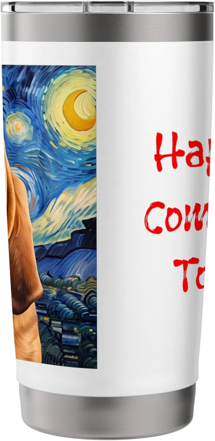 Bloodhound Tumbler Starry Night Water Bottle Travel Stainless Steel Insulated Tumbler