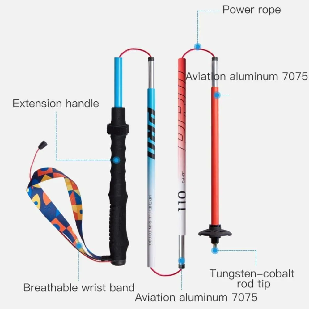 Bluefield New 7075 Aluminium Alloy Hiking Poles Lightweight Cross-Country Hiking Poles Durable Hiking Poles