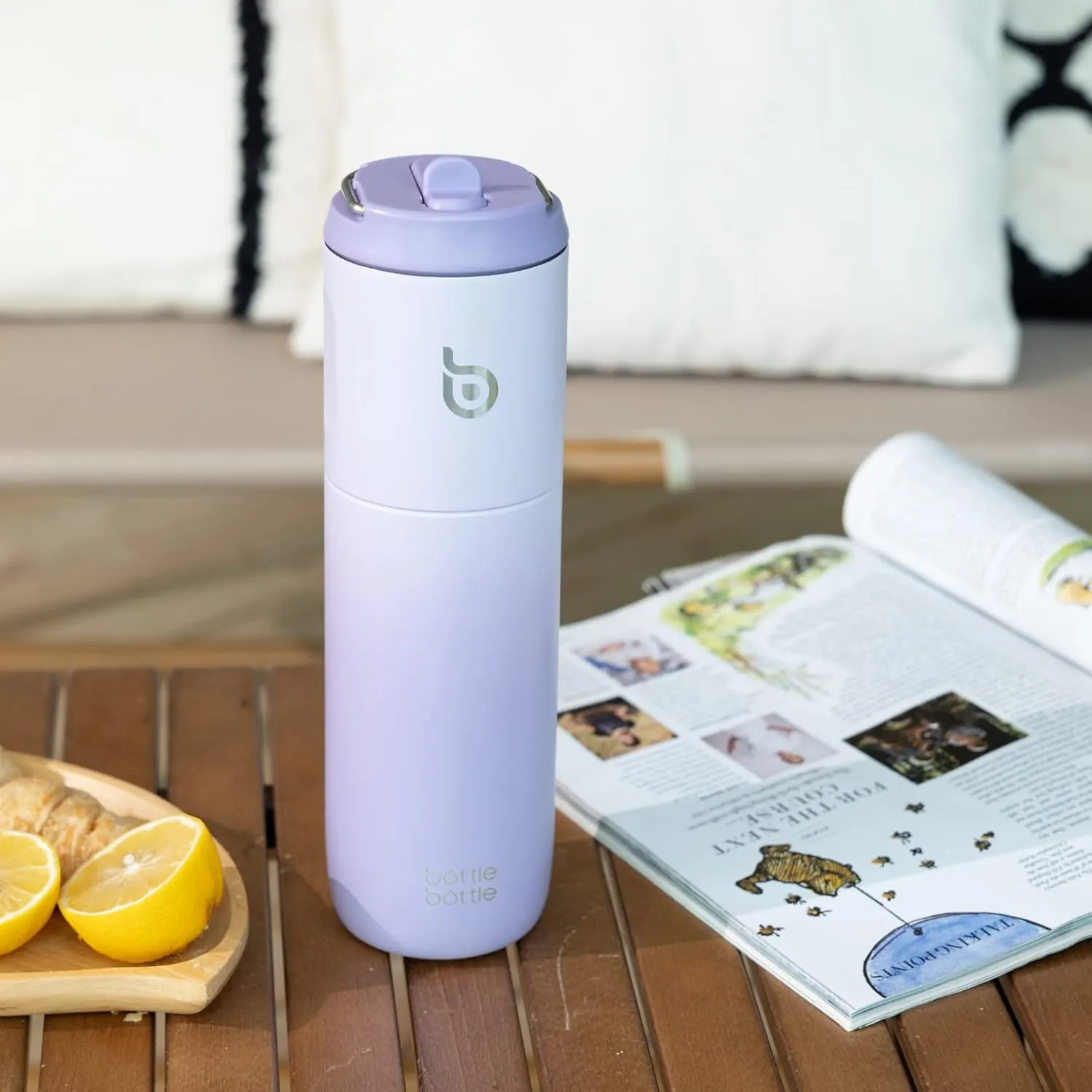 BOTTLE BOTTLE Insulated Water Bottle 24oz with Straw Lid and Handle for Sports Travel Gym Stainless Steel Water Bottles Double-Wall Vacuum Metal Leak Proof BPA-Free