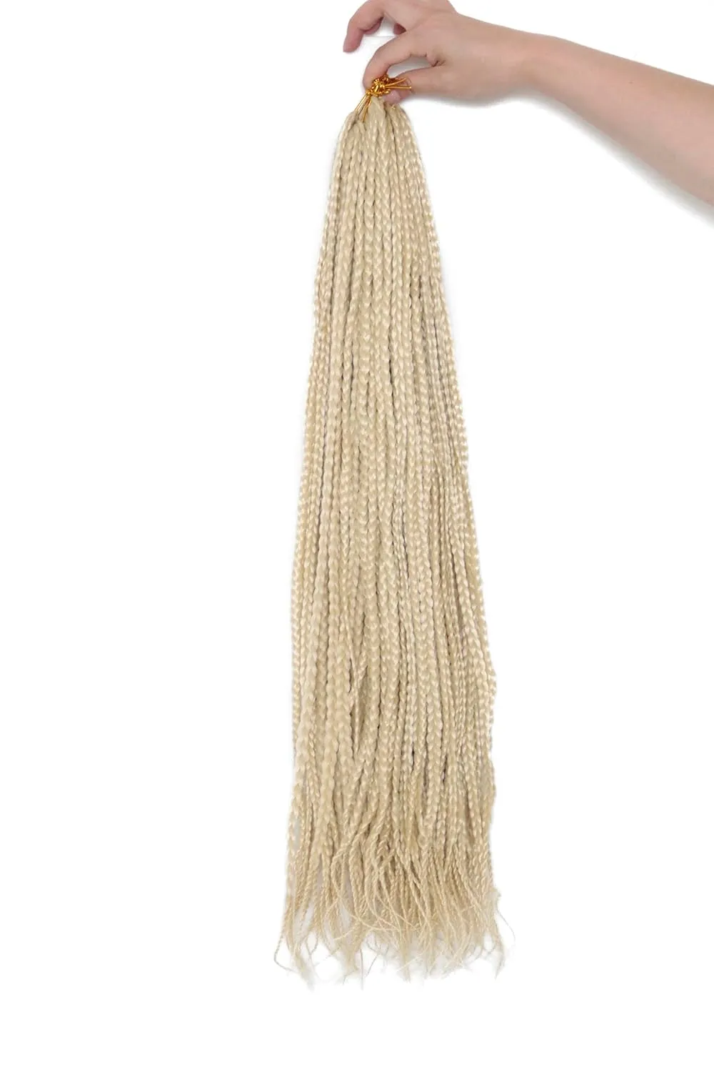 Box Braids Crochet Hair 22Inch 6Packs Crochet Hair Pre-looped Synthetic Crochet Braid Blonde Crochet Box Braids for Black Women (613#, 22inch)