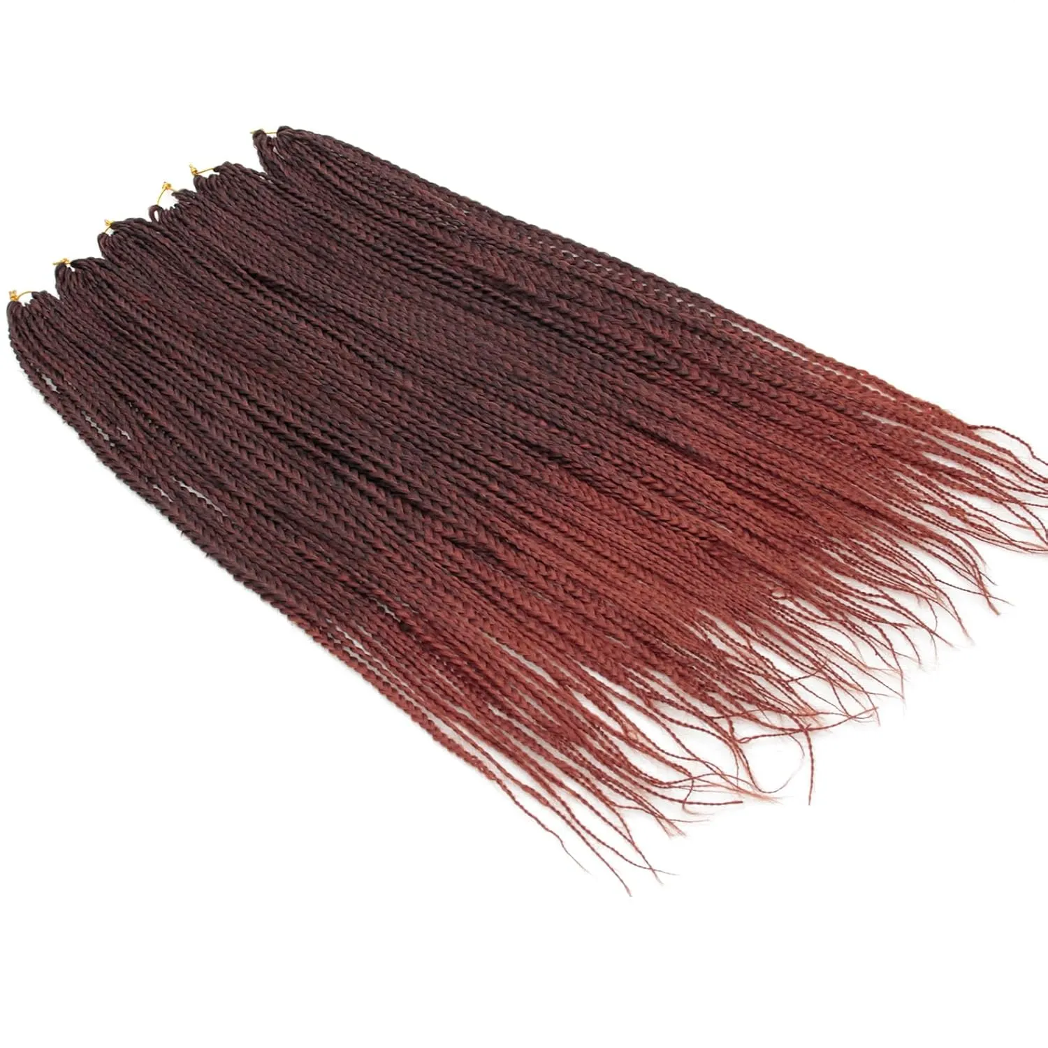 Box Braids Crochet Hair 22Inch 6Packs Crochet Hair Pre-looped Synthetic Ginger Crochet Braid Crochet Box Braids for Black Women(1B/350, 22inch)