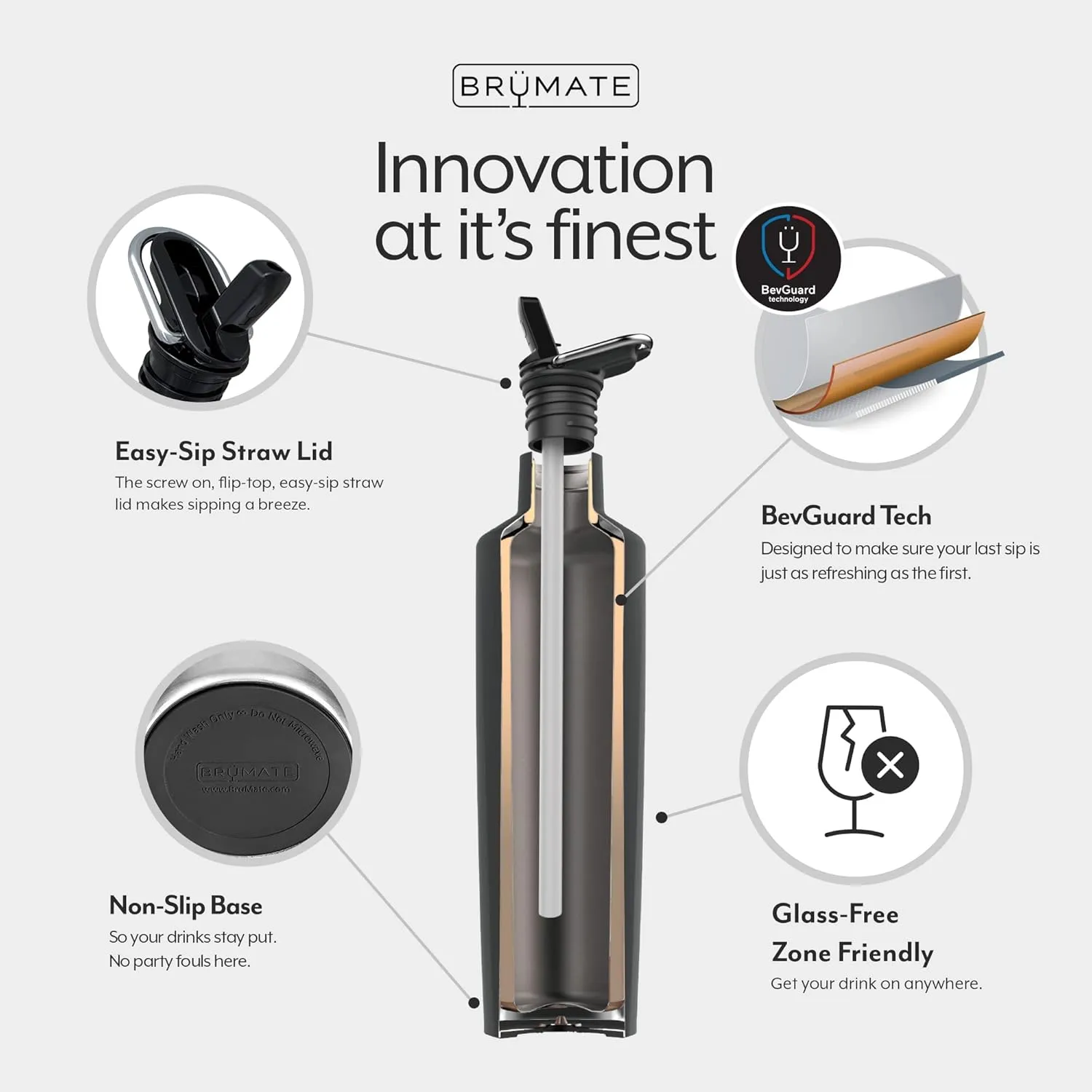 BrüMate ReHydration Mini Kids Water Bottle | 100% Leakproof Insulated Water Bottle for Kids with Straw | Stainless Steel Water Canteen | Perfect Kids Water Bottle for School | 16oz (OD Green)