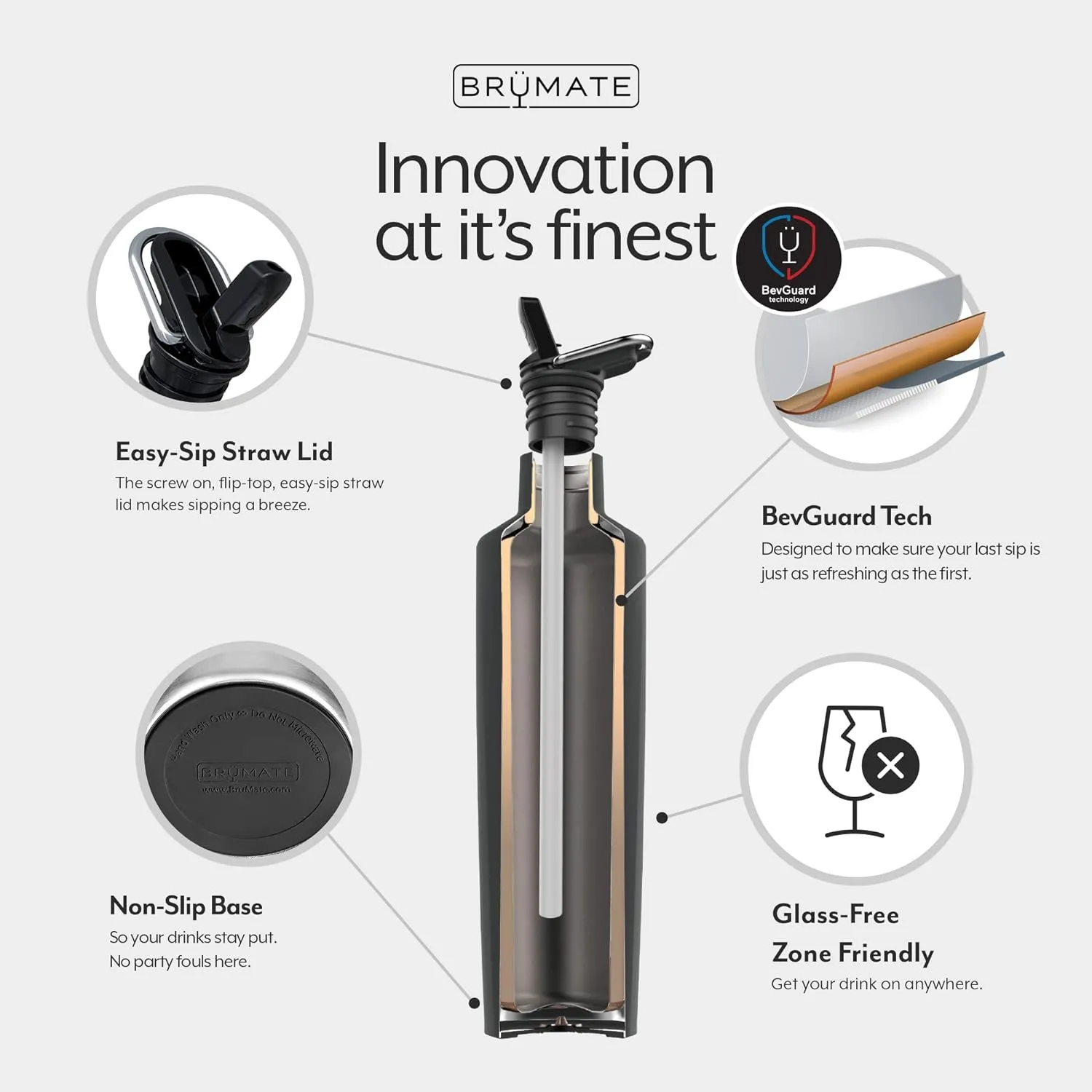BrüMate ReHydration Mini Kids Water Bottle | 100% Leakproof Insulated Water Bottle for Kids with Straw | Stainless Steel Water Canteen | Perfect Kids Water Bottle for School | 16oz (Walnut)
