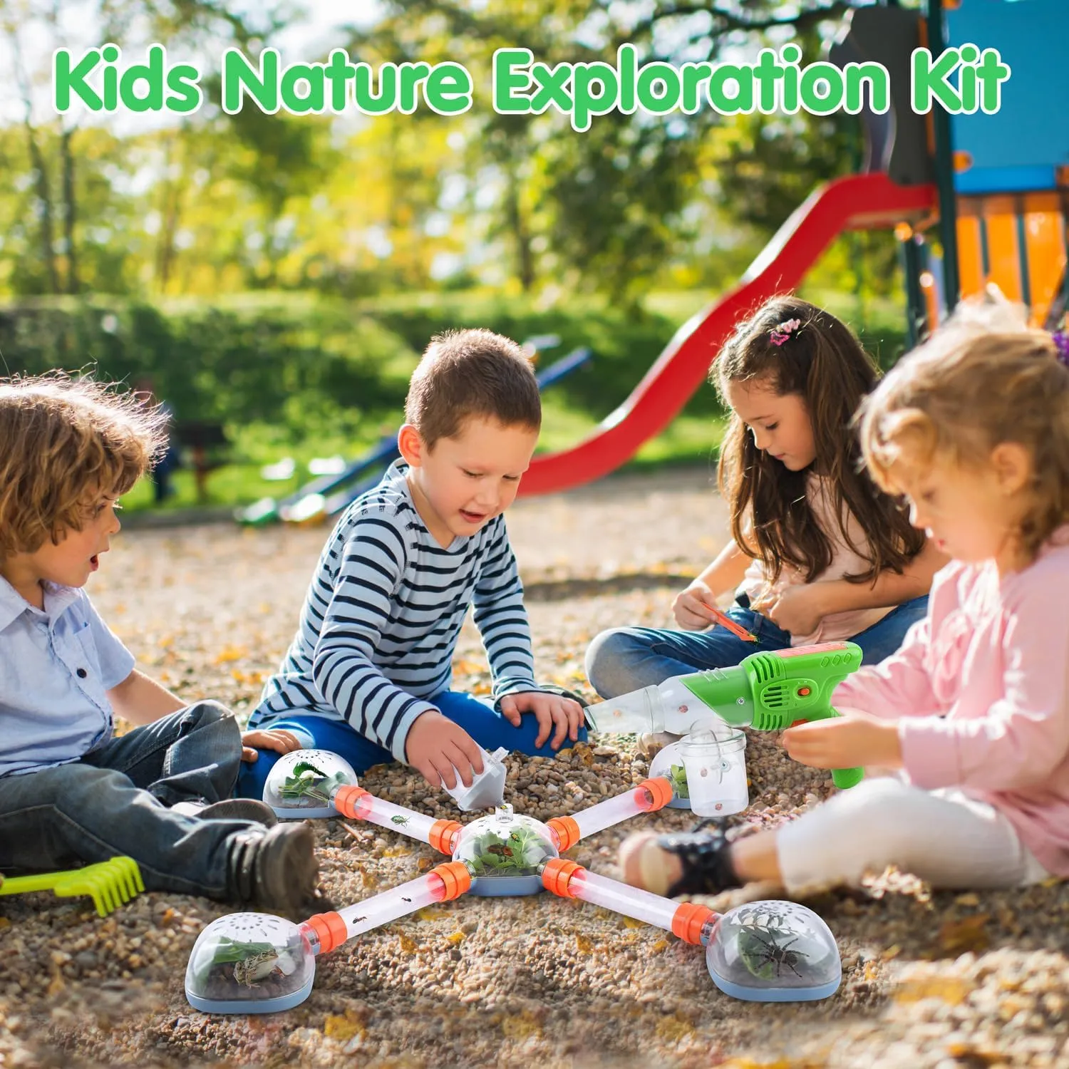 Bug Catcher Kit for Kids, Bugs Toys for Kids 3-5, Bug Vacuum Catching Kit, Critter Keeper Habitat, Insect Collection Terrarium, Summer Outside Toys for Toddlers 1-3 4 5 6 7 8  Boys Gift