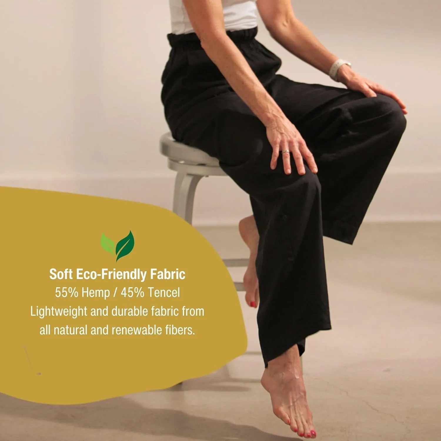 Bug Repellent Breezy Wide Leg Hemp Pants with Insect Shield Repellent Technology