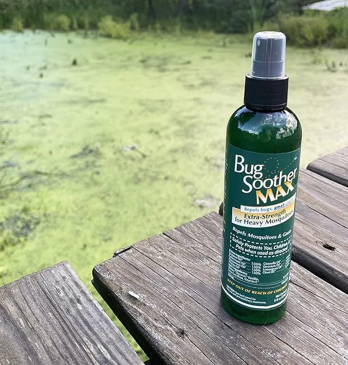 Bug Soother Max - Extra Strength Natural Gnat, Tick, and Mosquito Repellent, 4 fl oz Bug Spray Deterrent - DEET-Free - Safe for Adults & The Environment - Made in USA