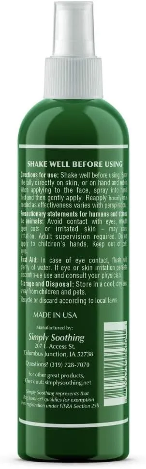 Bug Soother Spray Small Family Pack - Natural Insect, Gnat and Mosquito Repellent & Deterrent with Essential Oils - 100% DEET-Free Safe Bug Spray for Adults, Kids, Pets, & Environment - Made in USA
