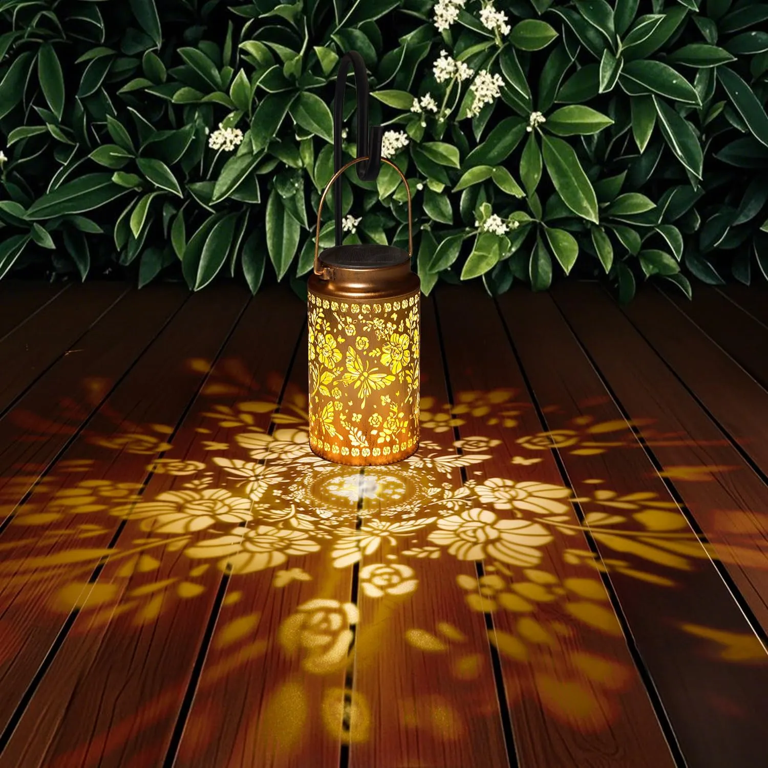 Butterfly Solar Lanterns Outdoor Waterproof, Metal Hanging Lights Decorations for Garden Yard Lawn Patio, Unique Butterfly Gifts for Women Mom Grandma Gardener Mother in Law Christmas