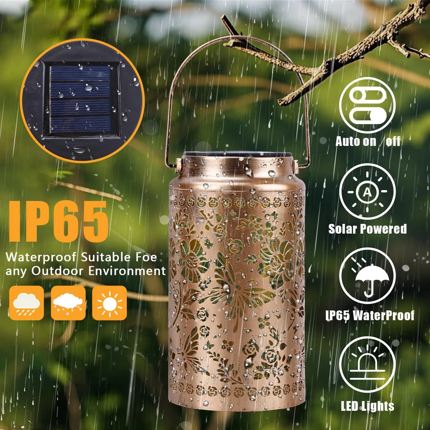 Butterfly Solar Lanterns Outdoor Waterproof, Metal Hanging Lights Decorations for Garden Yard Lawn Patio, Unique Butterfly Gifts for Women Mom Grandma Gardener Mother in Law Christmas