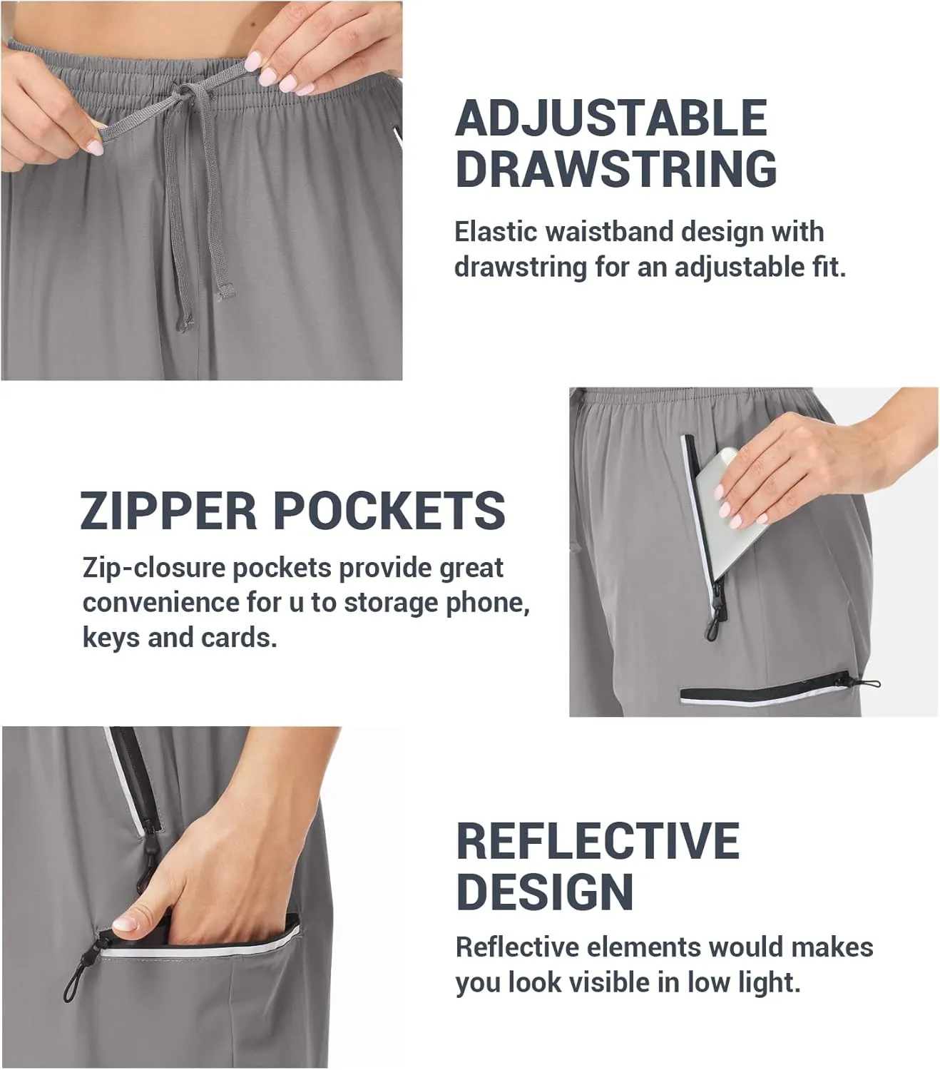 Cakulo Women's Hiking Pants Lightweight Water Resistant Golf Cargo Pants 2025 Summer Travel Trekking Fishing Pants Pockets