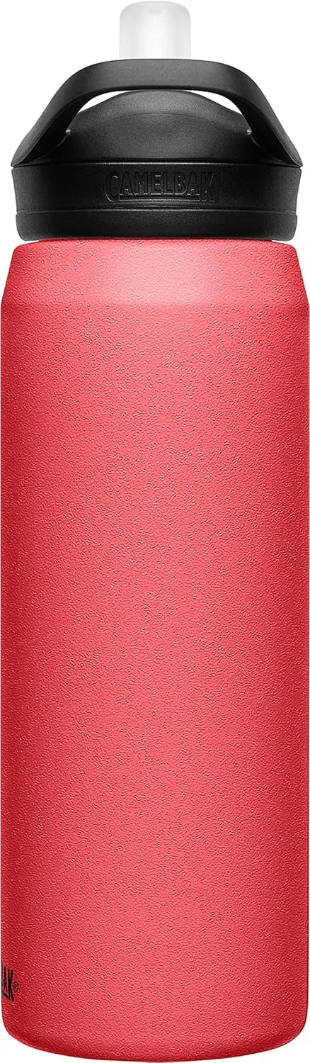 CamelBak eddy  Water Bottle with Straw 25oz - Insulated Stainless Steel, Wild Strawberry