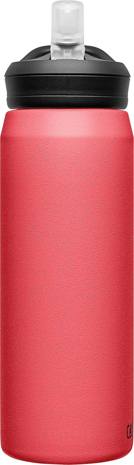 CamelBak eddy  Water Bottle with Straw 25oz - Insulated Stainless Steel, Wild Strawberry