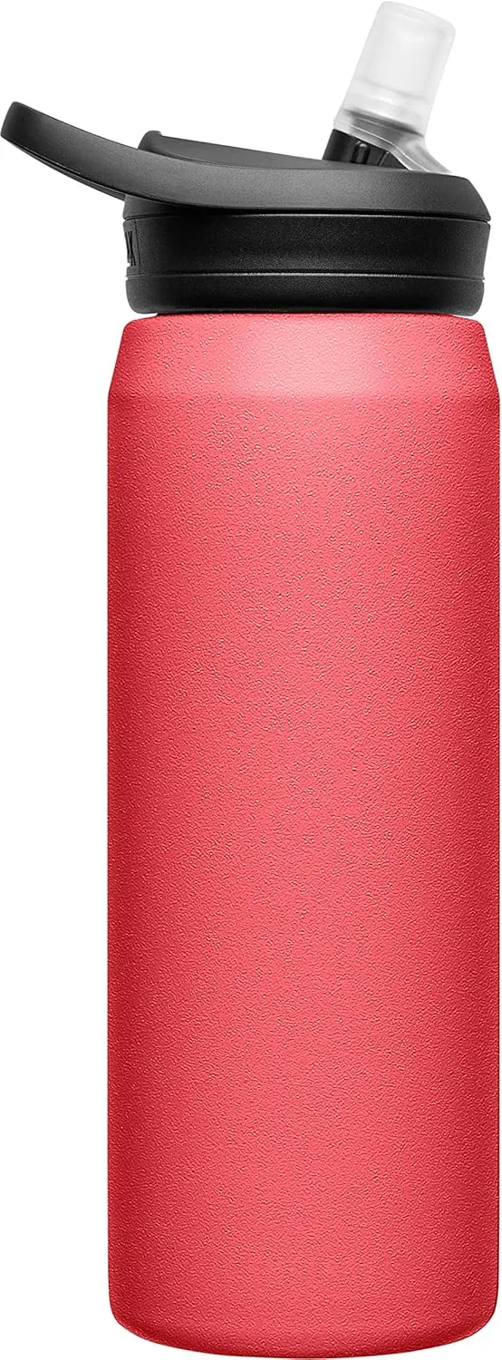 CamelBak eddy  Water Bottle with Straw 25oz - Insulated Stainless Steel, Wild Strawberry