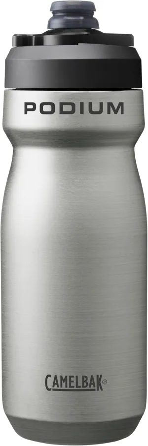 CamelBak Podium Steel Insulated Stainless Steel Bike Water Bottle – for Cycling, Fitness & Sports- Fits Most Bike Cages, 18oz - Stainless