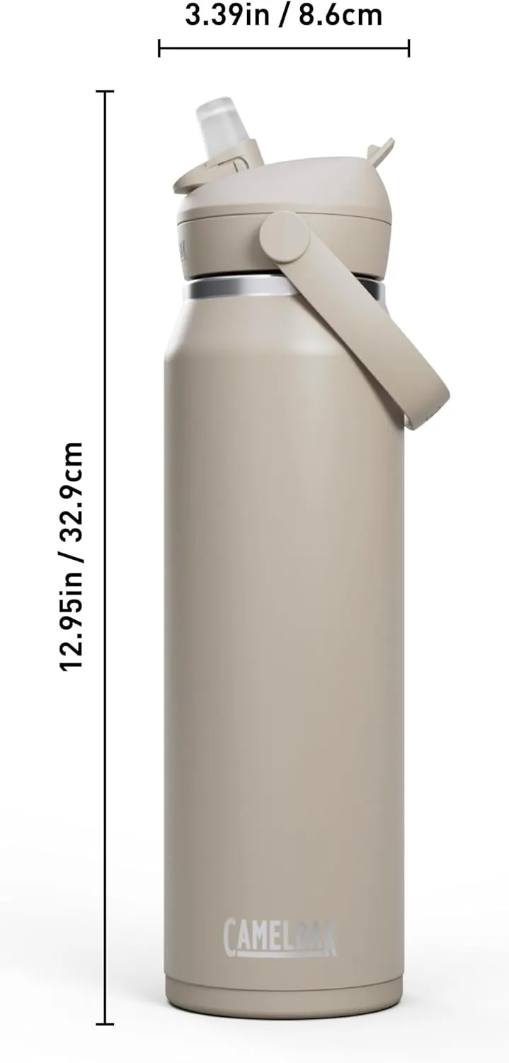 CamelBak Thrive Flip Straw Insulated Stainless Steel Water Bottle Stone, 32oz