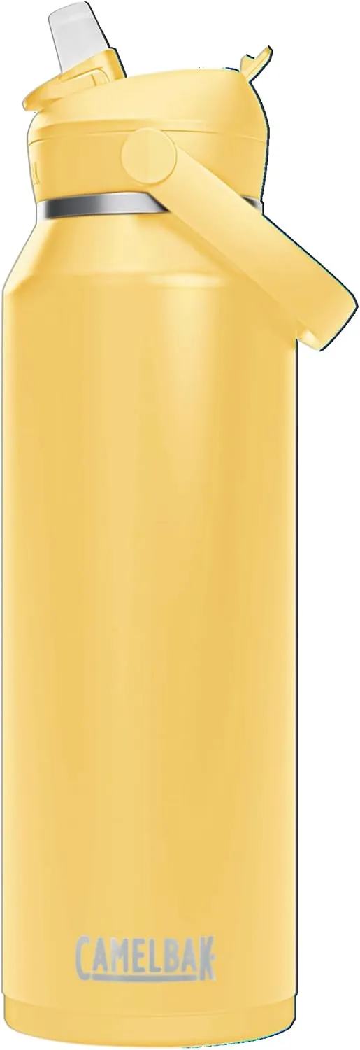 CamelBak Thrive Flip Straw Insulated Stainless Steel Water Bottle Yellow Bloom, 40oz