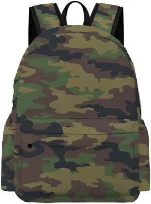 Camouflage Backpack Bookbags Cute Kawaii Cartoon Backpack Casual Daypack Travel Camping 16 Inch