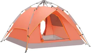 Camping Tent Instant Pop Up Tent 4 Person Family Tent Portable Cabin Tent for Traveling, Hiking, Picnicing, Easy Set Up