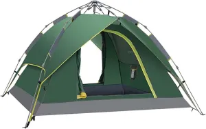 Camping Tent Instant Pop Up Tent 4 Person Family Tent Portable Cabin Tent for Traveling, Hiking, Picnicing, Easy Set Up