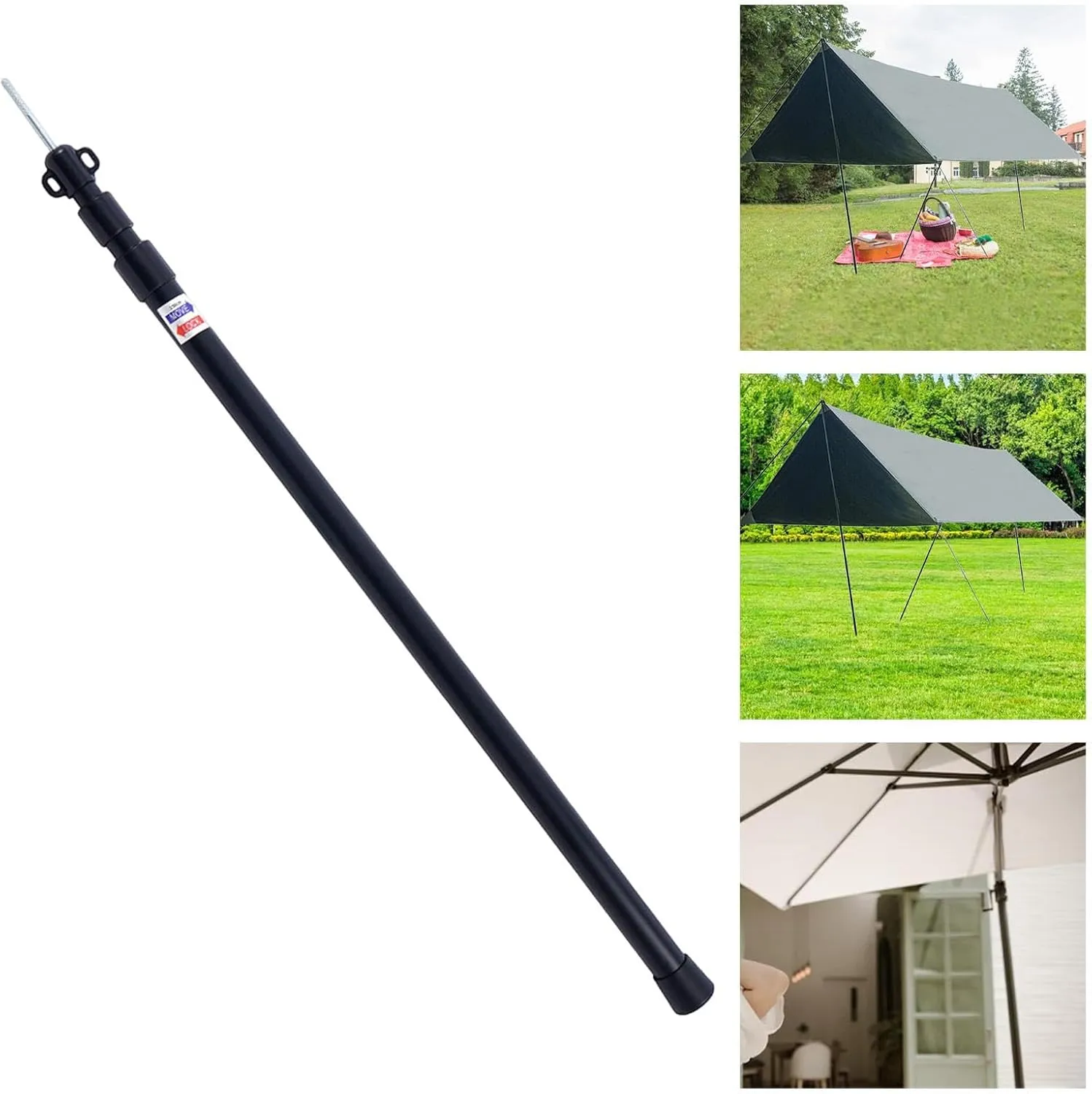 Camping Tent Pole Support Rod Replacement Portable Easy Installation Tent Accessories Canopy Pole for Beach Shelter Hiking