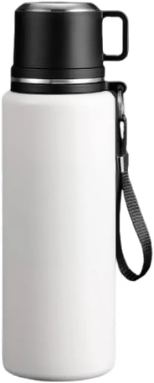 Car Vacuum Insulated Stainless Steel Water Bottle For Mazda Biante 2008-2018,Thermos Mug Leak Proof Insulated Water Bottle Reusable Water Bottle Travel Mug Thermo Mug,White-1500ml