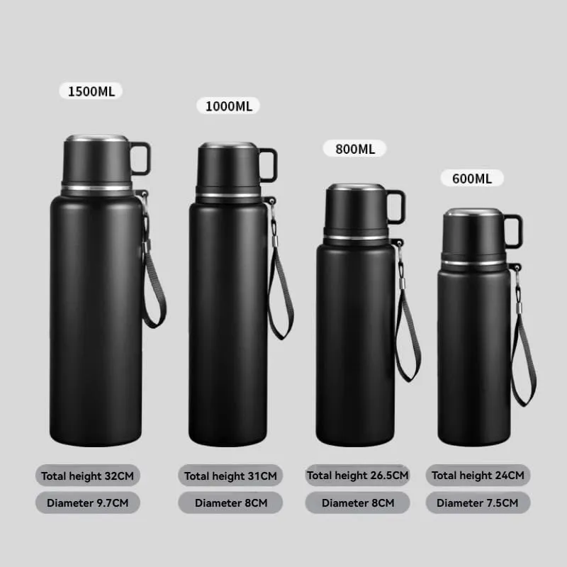 Car Vacuum Insulated Stainless Steel Water Bottle For Mazda Biante 2008-2018,Thermos Mug Leak Proof Insulated Water Bottle Reusable Water Bottle Travel Mug Thermo Mug,White-1500ml