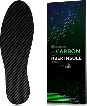 Carbon Fiber Insole, for Turf Toe, Foot Fractures, Hallux Rigidus, Limitus, Rigid Insert for Sports, Hiking, Trekking, Basketball, Running, Alternative to Post Op Shoe 225mm