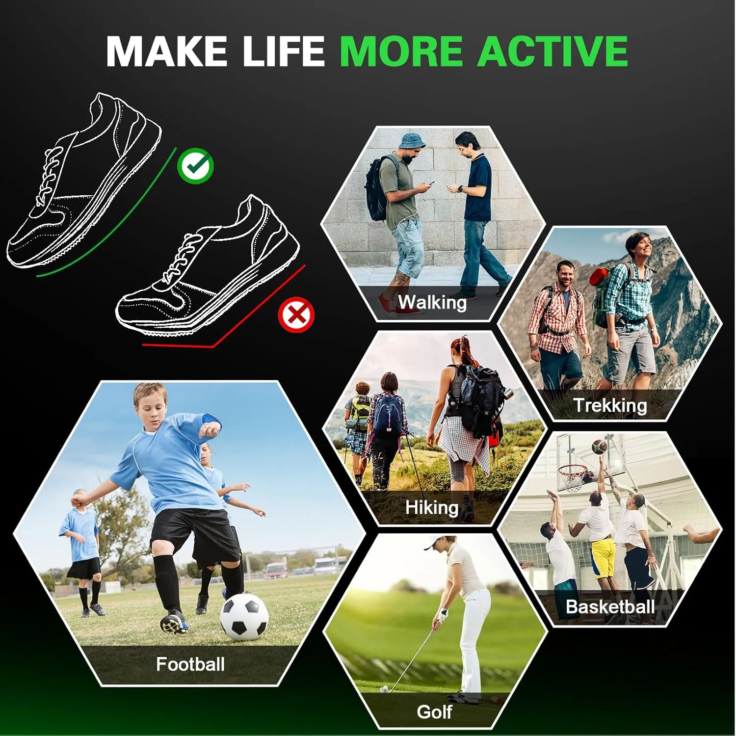 Carbon Fiber Insole, for Turf Toe, Foot Fractures, Hallux Rigidus, Limitus, Rigid Insert for Sports, Hiking, Trekking, Basketball, Running, Alternative to Post Op Shoe 225mm