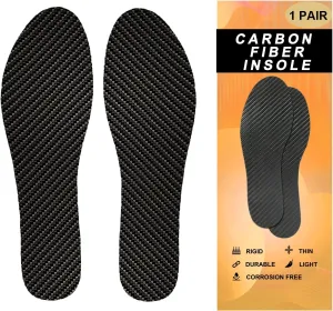 Carbon Fiber Insoles, 1 Pair Rigid Insole Insert for Pain Relief Recovery of Arthritic Toe Turf Toe, Hallux rigidus, morton's Toe, Rigid Foot Support(8.46"-215mm-Men's 5-5.5/Women's 6-6.5)