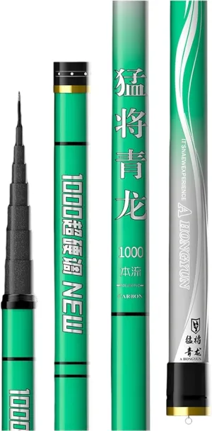 Carbon Fiber Telescopic Fishing Rod 8-16m Ultra-Light and Ultra-Hard 19 Tuned Travel Fishing Pole Baitcasting Rod for Reservoirs, Lakes and Many Other Waters