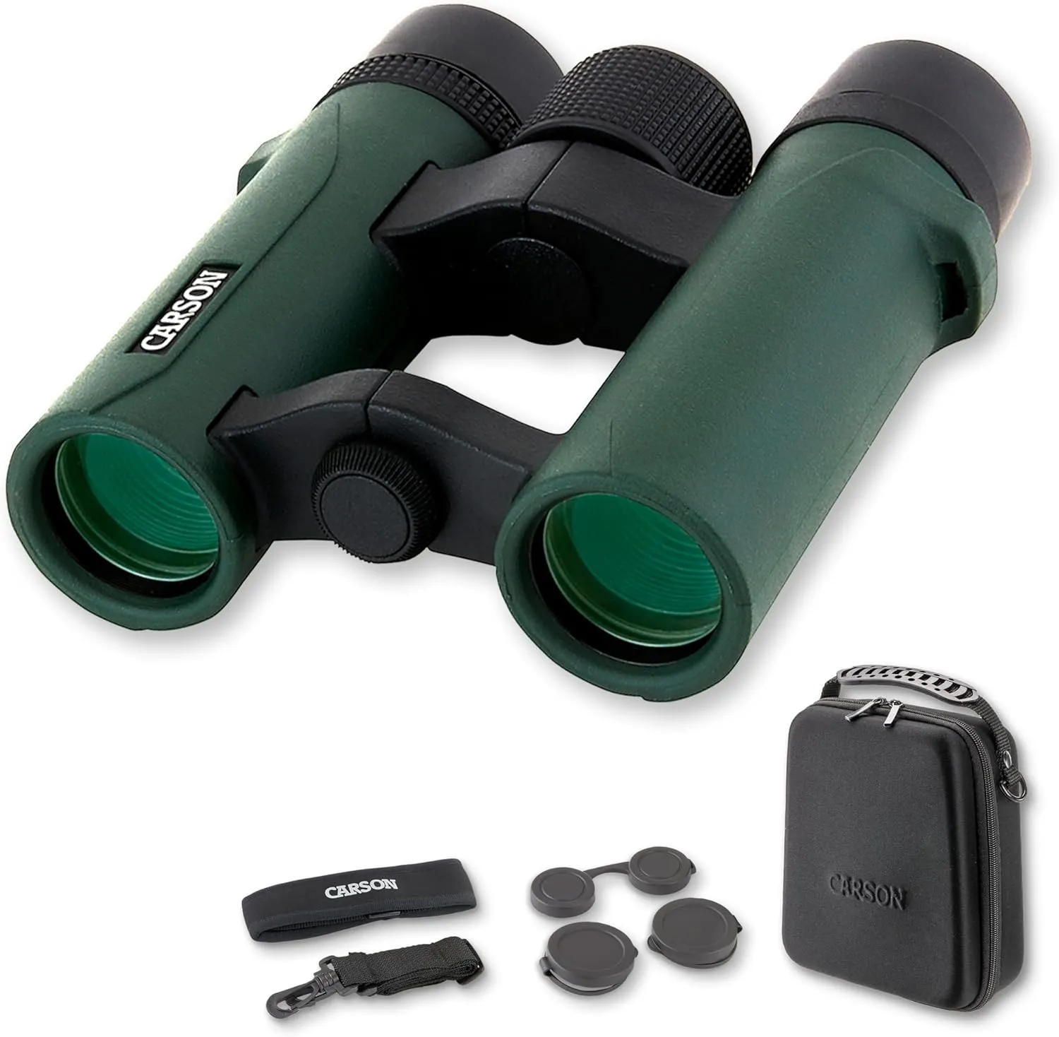 Carson RD Series 8x26mm Open-Bridge Waterproof Compact Binoculars (RD-826), Green