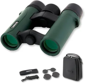 Carson RD Series 8x26mm Open-Bridge Waterproof Compact Binoculars (RD-826), Green